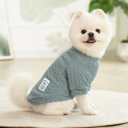 Winter Pet Apparel: Bear Pattern Knitted Sweater for Small Dogs and Cats, Ideal for Chihuahuas, French Bulldogs, and Pugs - Perfect Valentine's Day Gift