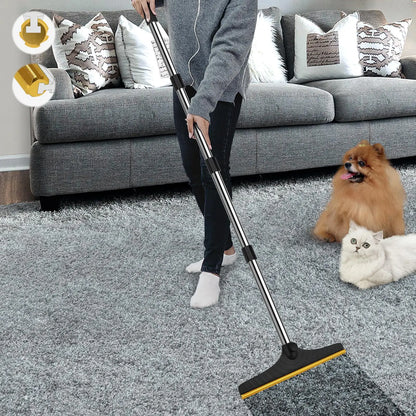 Adjustable Cat Hair Remover and Cleaning Brush with Hanging Ring - Effective Pet Hair Removal Tool for Carpets and Floors, Ideal Valentine's Day Gift