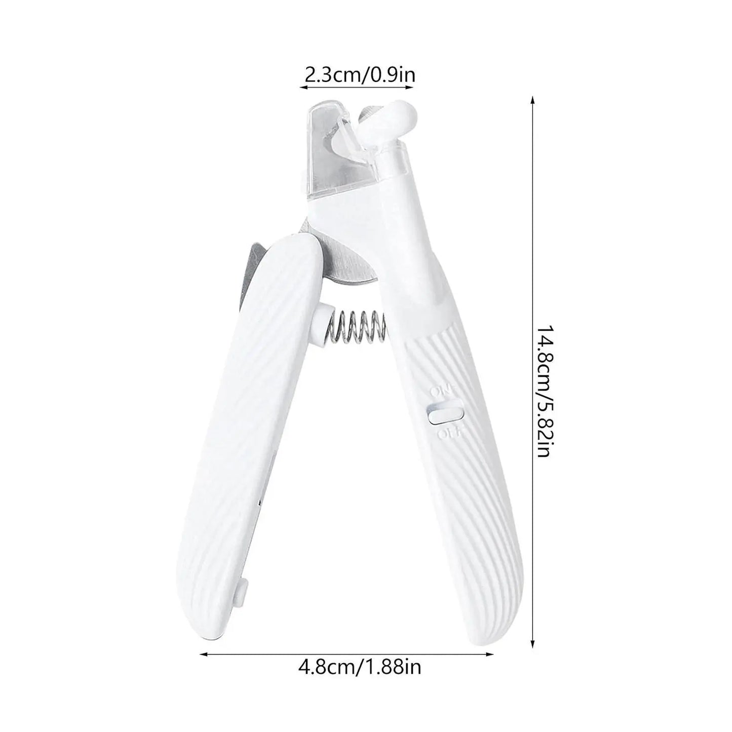 2-in-1 Pet Nail Clipper with LED Light for Enhanced Visibility, Precision Cat and Dog Nail Trimmer for Safe Grooming