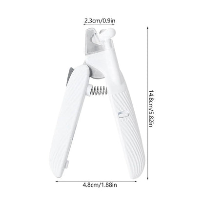 2-in-1 Pet Nail Clipper with LED Light for Enhanced Visibility, Precision Cat and Dog Nail Trimmer for Safe Grooming