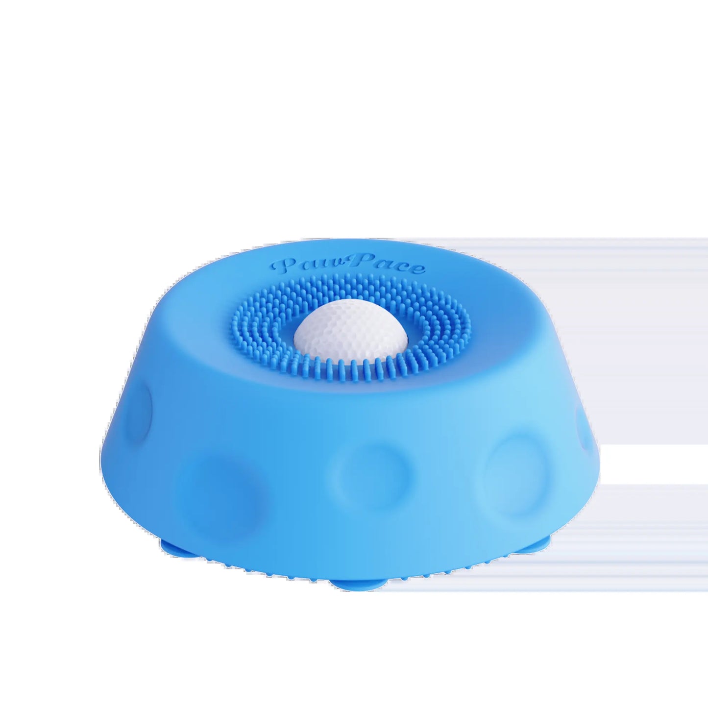 Pawpace Multi-Purpose Dog Bowl - No-Mess Liquid Slow Feeder with Easy-Clean Lick Mat and Ball, Featuring 8 Extra Large Suction Cups, Dishwasher Safe, Blue