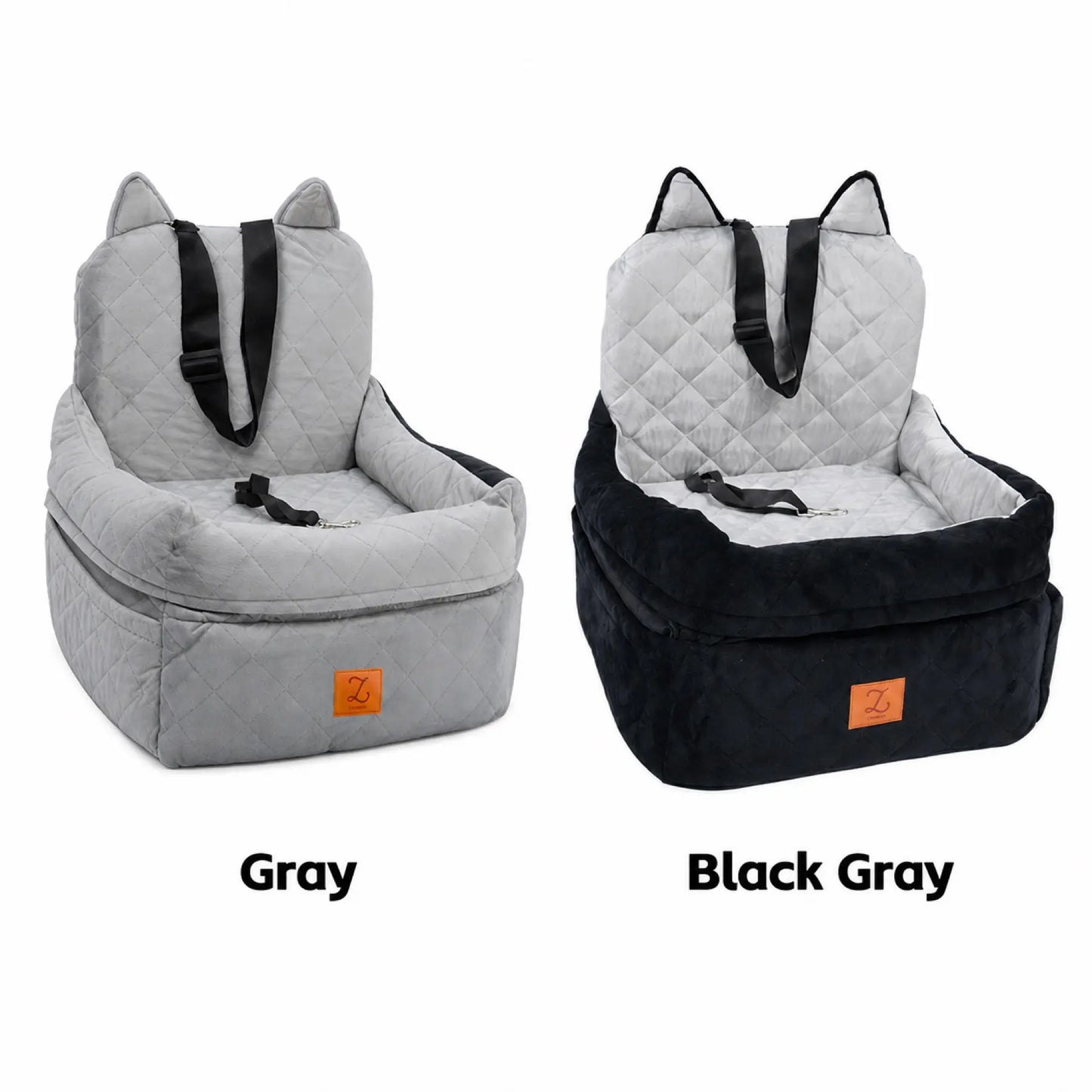 Zvrpet Premium Detachable and Washable Memory Foam Dog Car Seat with Adjustable Straps and Anti-Slip Bottom for SUV Back Seat