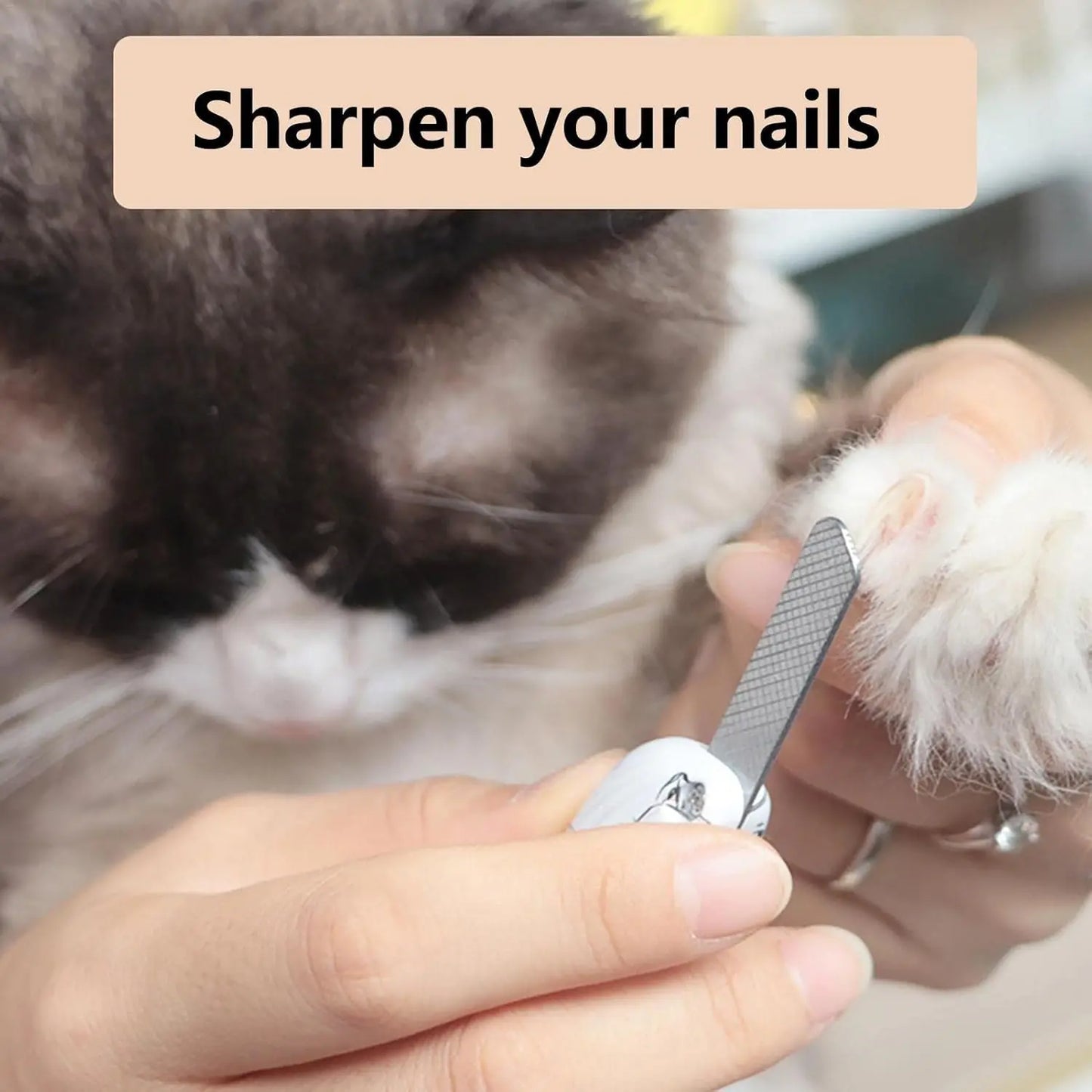 2-in-1 Pet Nail Clipper with LED Light for Enhanced Visibility, Precision Cat and Dog Nail Trimmer for Safe Grooming