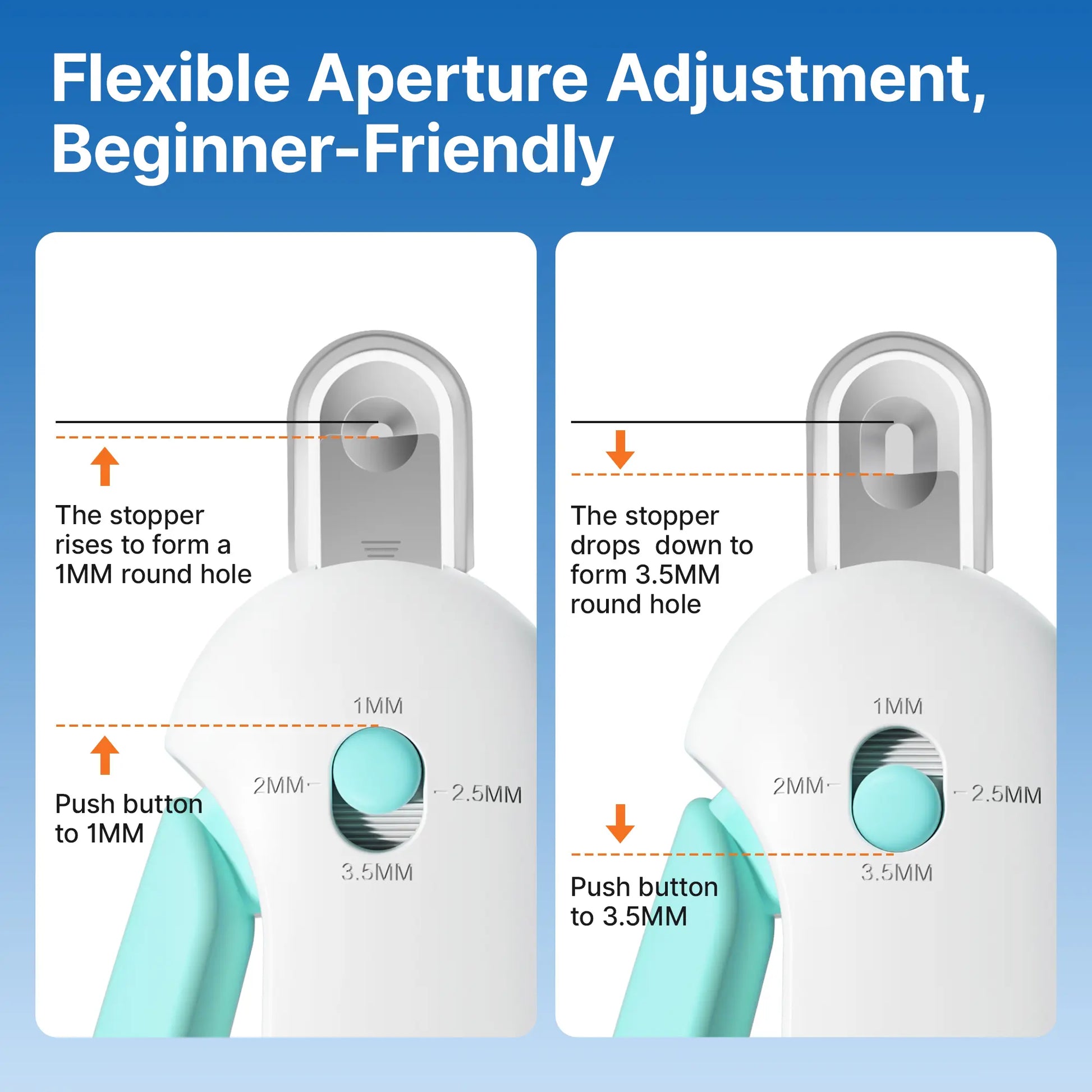Potaroma Adjustable Cat Nail Clipper with Hidden Nail File - Safe Trimming Tool for Kittens and Indoor Cats - Anti-Splash Design (Blue)