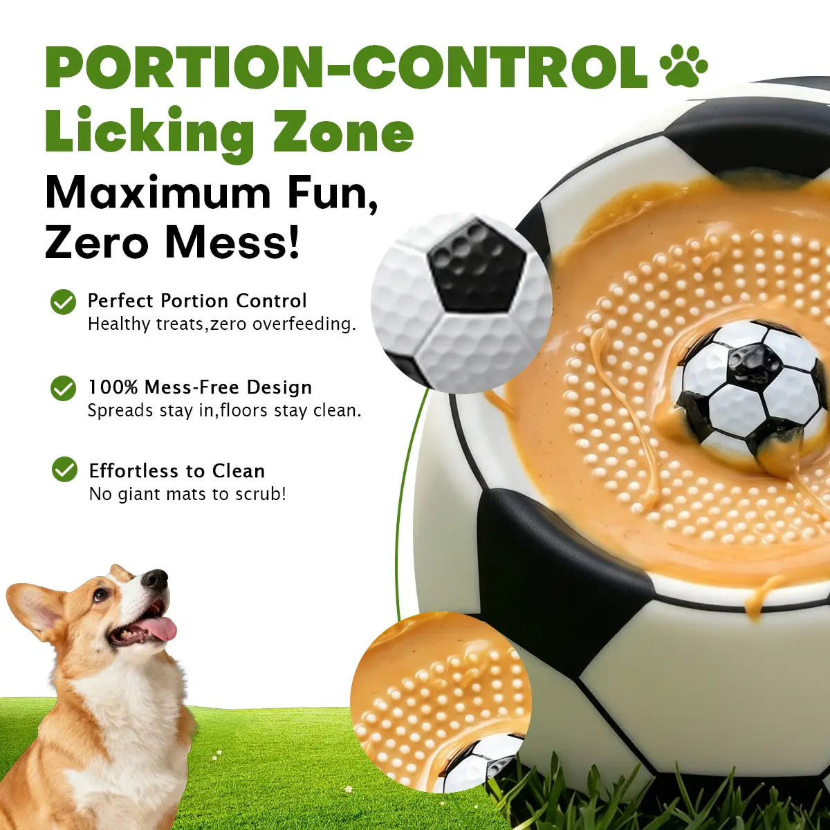 Pawpace Multi-Purpose Dog Bowl - No-Mess Liquid Slow Feeder with Easy-Clean Lick Mat and Ball, Featuring 8 Extra Large Suction Cups, Dishwasher Safe, Blue
