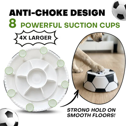 Pawpace Multi-Purpose Dog Bowl - No-Mess Liquid Slow Feeder with Easy-Clean Lick Mat and Ball, Featuring 8 Extra Large Suction Cups, Dishwasher Safe, Blue