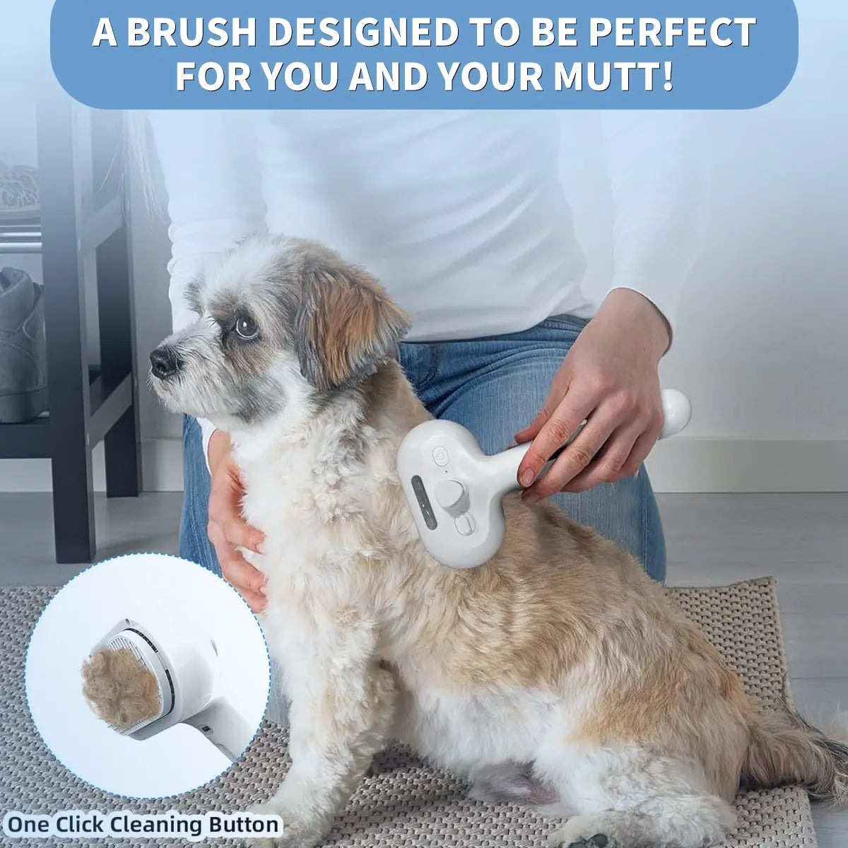 Catpick Pet Hair Removal Comb with Spray Odor Eliminator - Professional Grooming Tool for Cats and Dogs