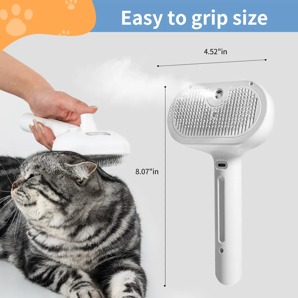 Pet Hair Removal Comb with Shedding Button - 1-Piece Brush for Cats and Dogs, Ideal for Grooming and Massage, Essential Pet Supplies