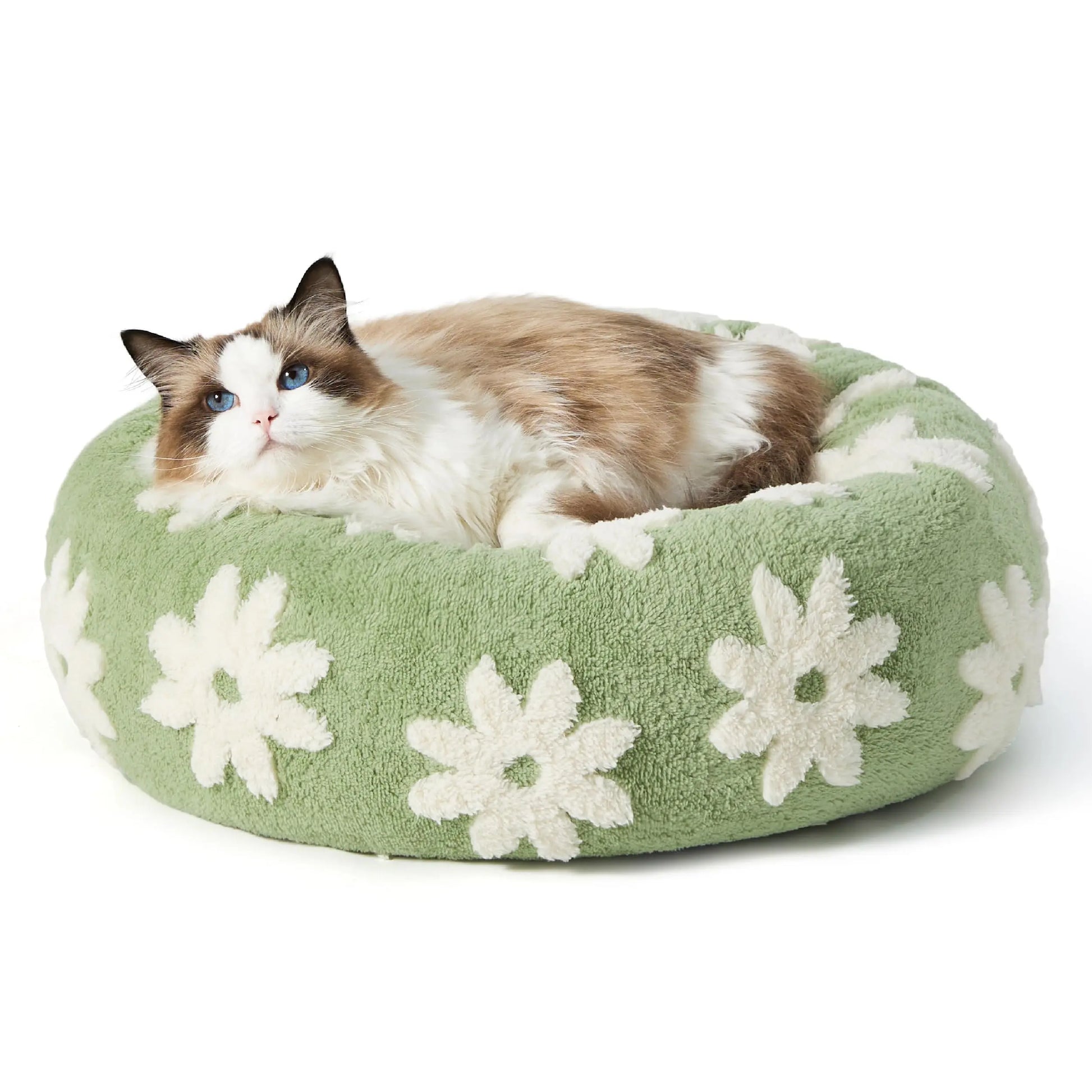 Lesure Plush Donut Pet Bed - Cozy and Calming Round Bed for Dogs and Cats of All Sizes, Washable with Anti-Slip Bottom, Ideal for Comfort and Relaxation